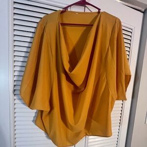 Ladies medium loose fitted orange blouse
